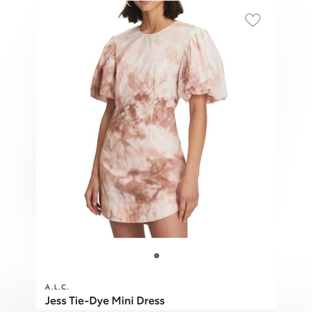 A.L.C. Pink Puff Sleeve Mini Dress